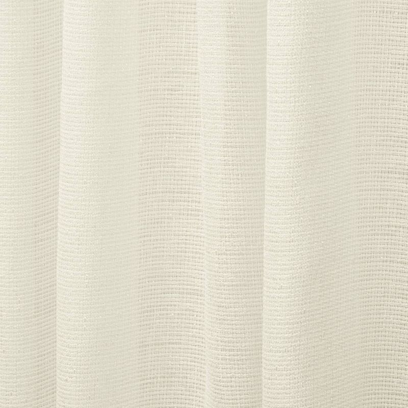 Set of 2 84"x54" Miami Textured Indoor/Outdoor Grommet Top Curtain Panel Ivory - Exclusive Home