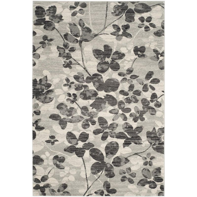 Evoke EVK236 Power Loomed Area Rug - Grey/Black - 5'3"x7'6" - Safavieh.