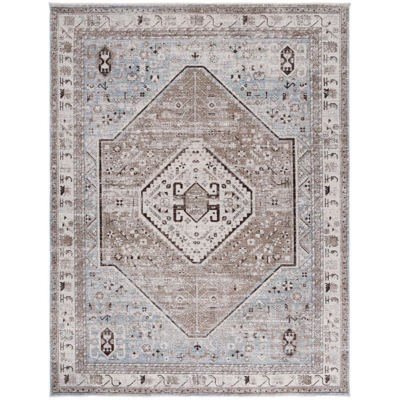 Antique Patina ANP646 Machine Made Loomed Area Rug - Blue/Beige - 9'-0" x 11'-6" - Safavieh
