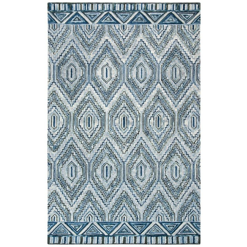 Aspen APN823 Hand Tufted Area Rug - Grey/Blue - 4'x6' - Safavieh.
