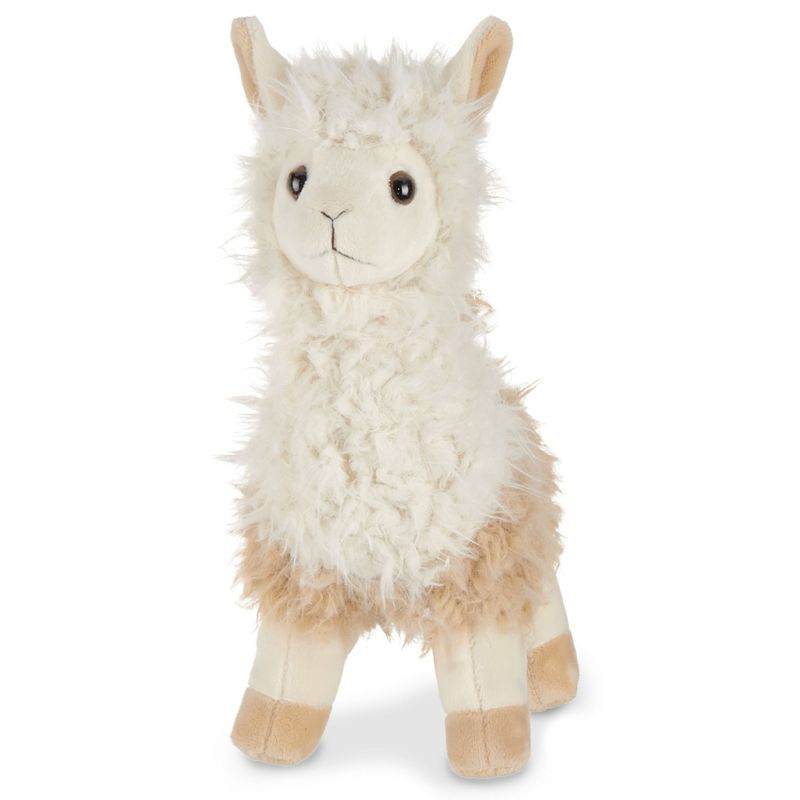 Bearington Llamar Plush Llama Stuffed Animal, 10" Brown and White