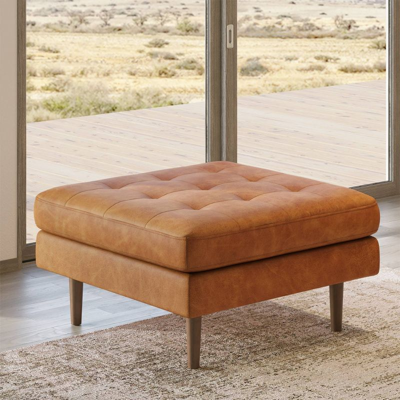 Florence Ottoman Cognac Tan - Poly & Bark