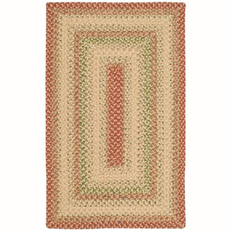 Braided BRD303 Hand Woven Accent Rug - Rust/Multi - 2'x3' - Safavieh.