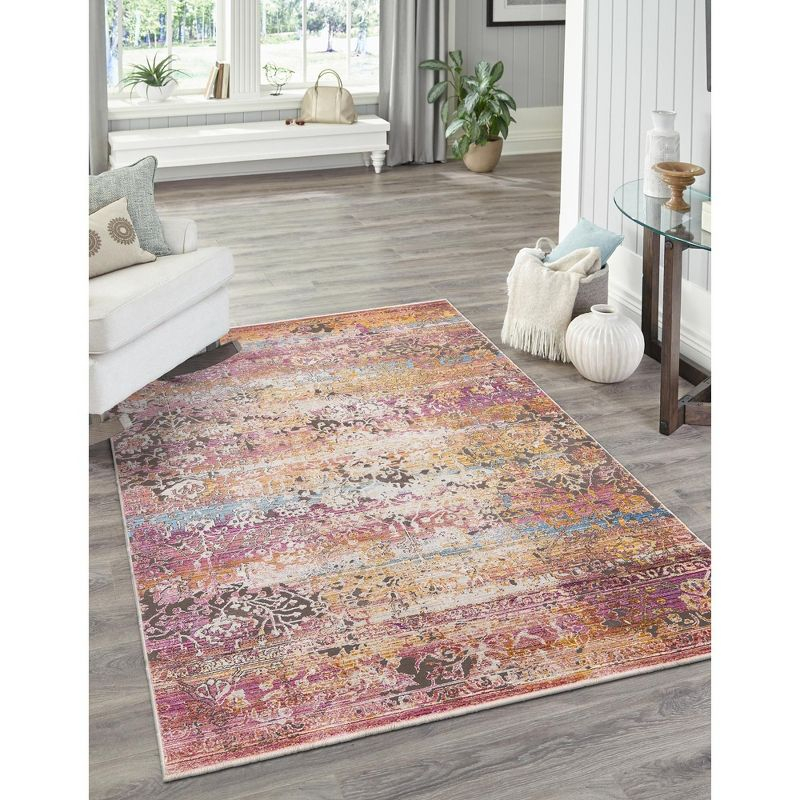 Unique Loom Deepa Collection Area Rug - Arte (3' 3" x 5' Rectangle Multi/Ivory)