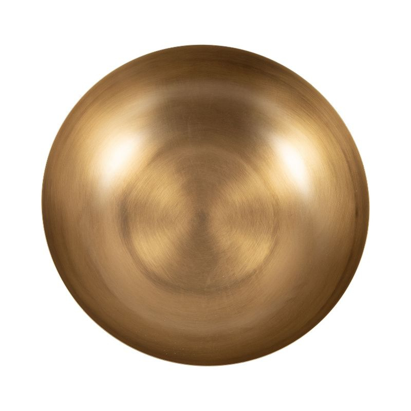 Kate and Laurel Rooks Ribbed Metal Bowl, 12x12x5, Gold