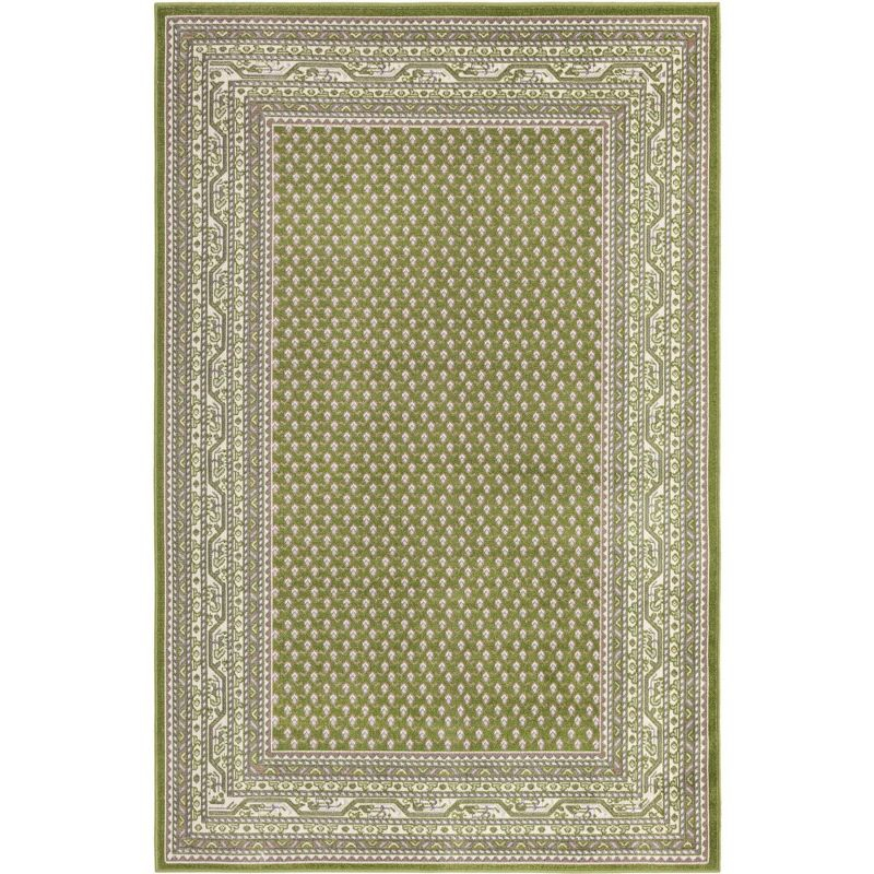 Unique Loom Williamsburg Collection Area Rug - Allover (5' 1" x 8' Rectangle Green/Gray)