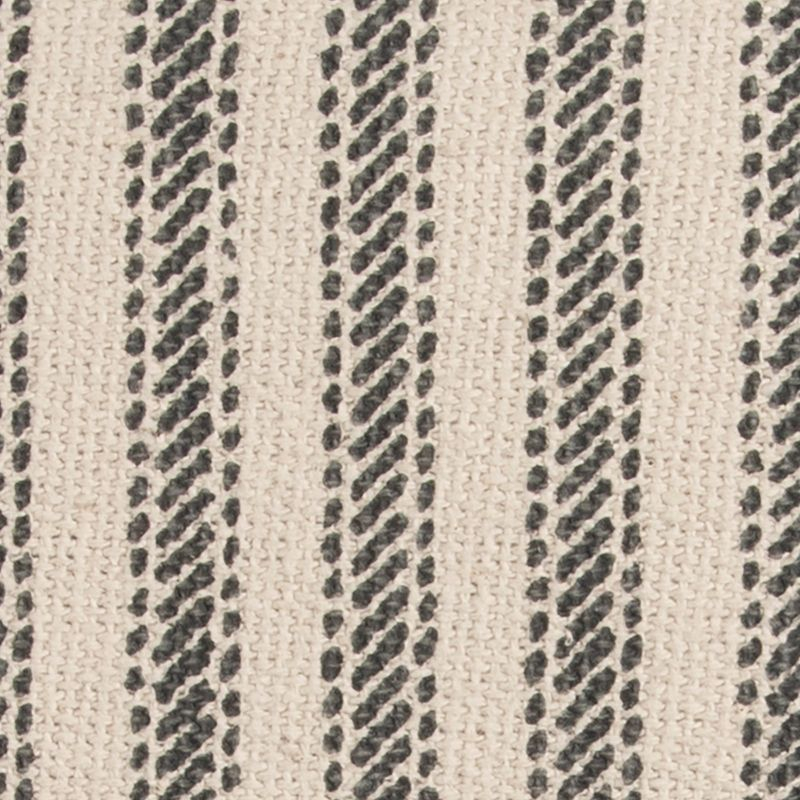 20"x20" Oversize Ticking Striped Square Throw Pillow Gray - Rizzy Home: Cotton Canvas, Indoor, Zippered, Machine Washable