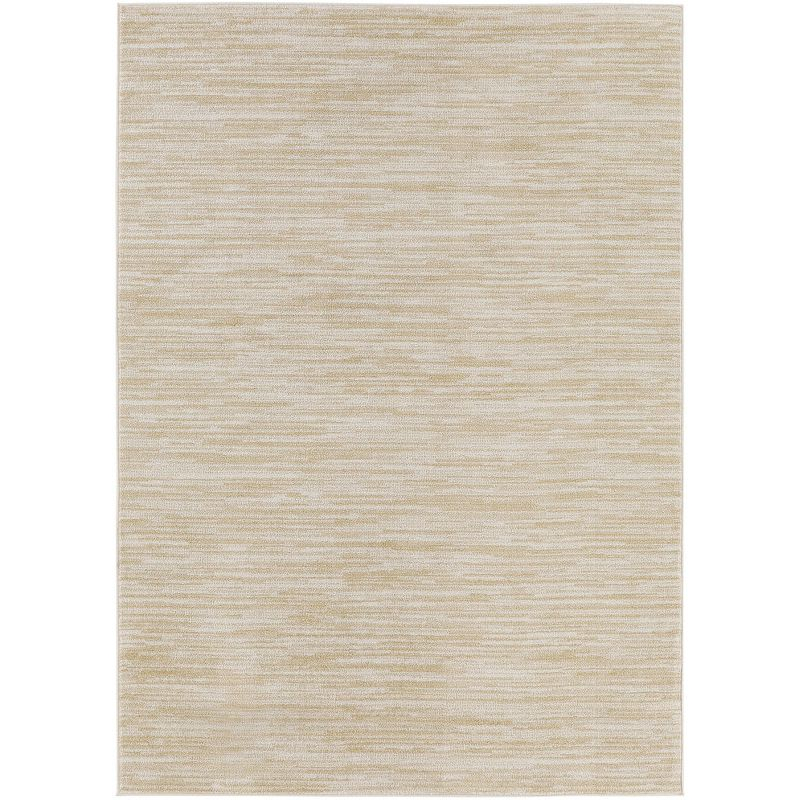 Nourison Essentials Easy Care Indoor Outdoor Area Rug - Ivory Gold 4' x 6'