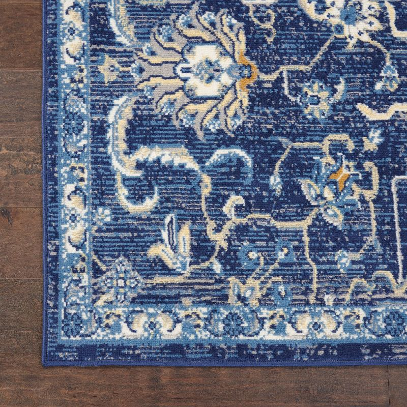 Nourison Grafix 5'3" x 7'3" (5' x 7') Navy Area Rug Persian Traditional Vintage by Nourison