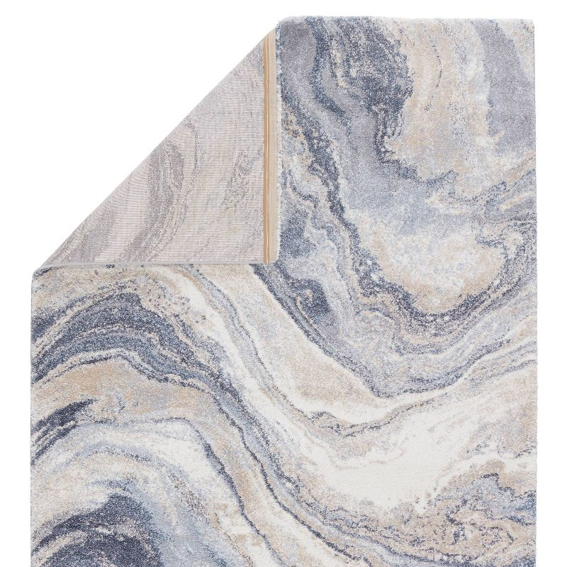 3'x10' Vibe by Orion Abstract Area Rug Blue/Light Gray - Jaipur Living: High Pile Runner, Vintage Style, Indoor Use