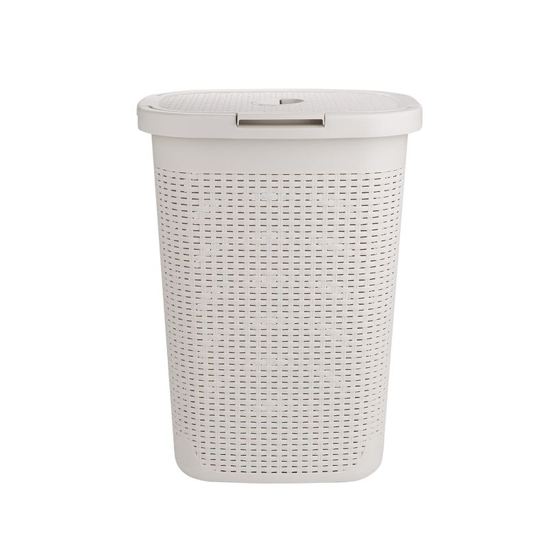 Mind Reader 60 Liter Laundry Basket, Ivory