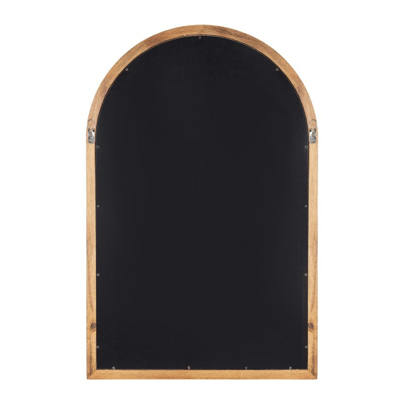 24"x36" Hatherleigh Arch Wood Wall Mirror Rustic Brown - Kate & Laurel All Things Decor