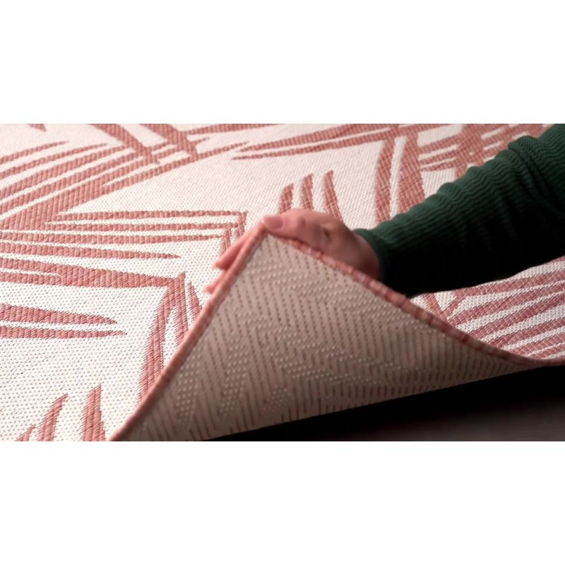World Rug Gallery Contemporary Distressed Leaves Textured Flat Weave Indoor/Outdoor Area Rug - TERRA 2'x3'