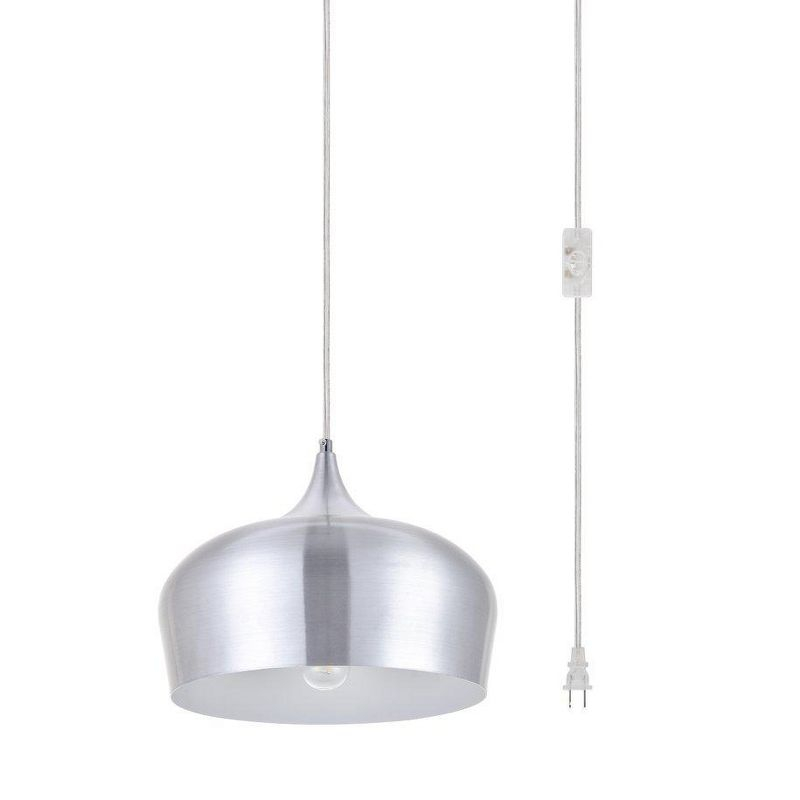 Elegant Lighting Nora 1 Light Burnished nickel plug-in pendant