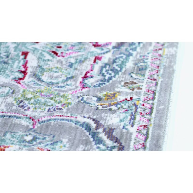 Mystique MYS925 Power Loomed Area Rug Grey / Multi 6' X 9' - Safavieh.
