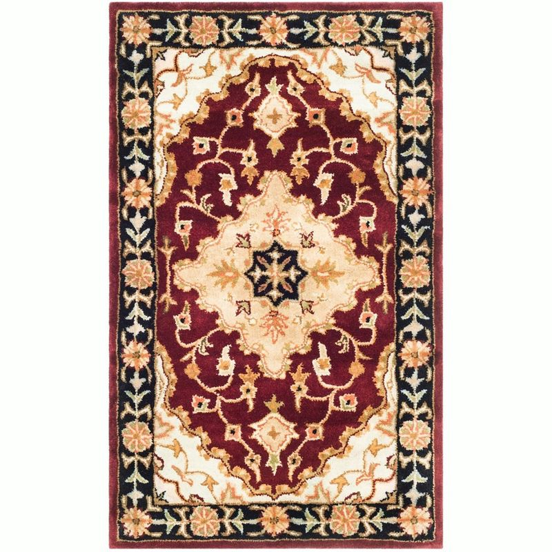 Heritage HG760 Handmade Accent Rug - 3'x5' - Red/Black - Safavieh