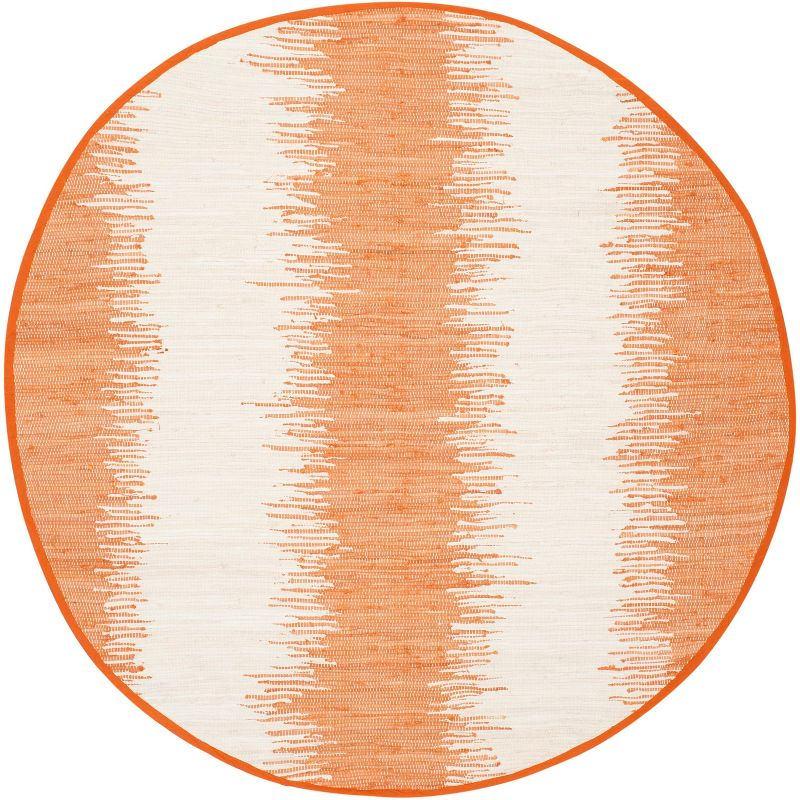 Montauk MTK751 Hand Woven Indoor Area Rug - Orange - 6' Round - Safavieh
