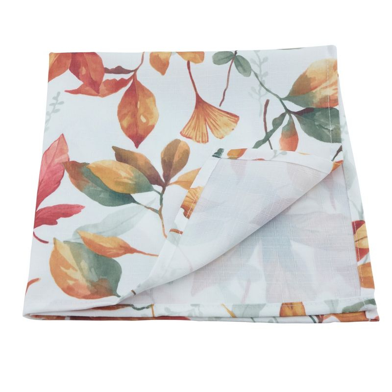 Saro Lifestyle Fall Leaf Napkin, 20" Square, Multi (Set of 4)