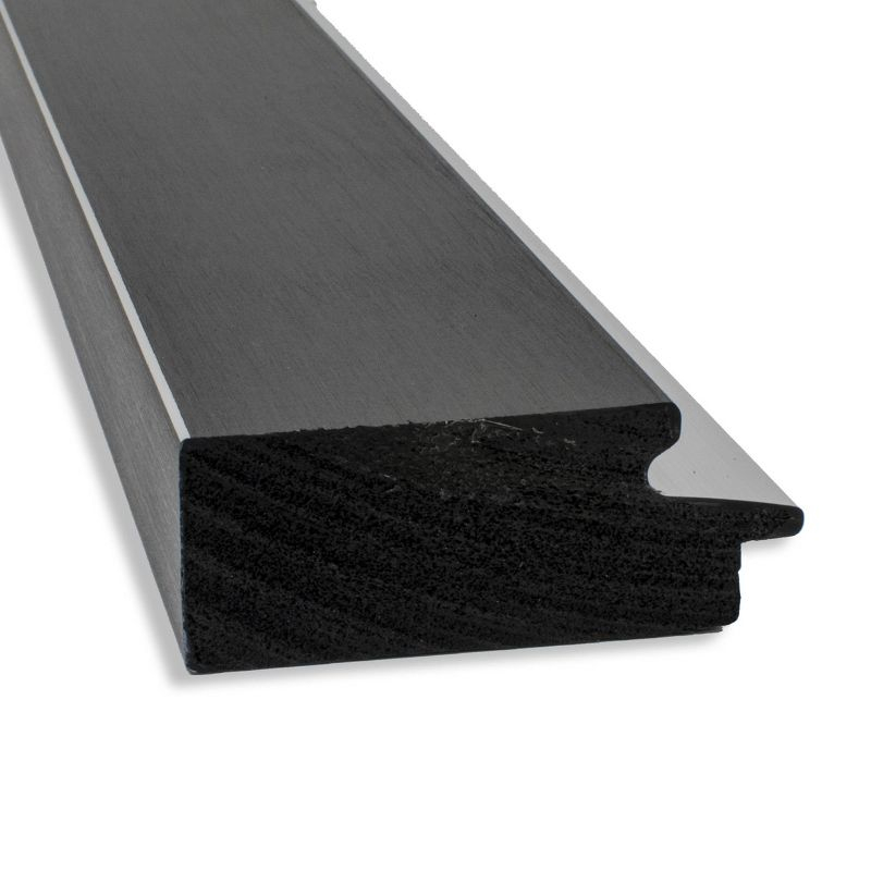 24" x 30" Non-Beveled Eva Bathroom Wall Mirror Black - Amanti Art: Polystyrene Frame, Wall Mount