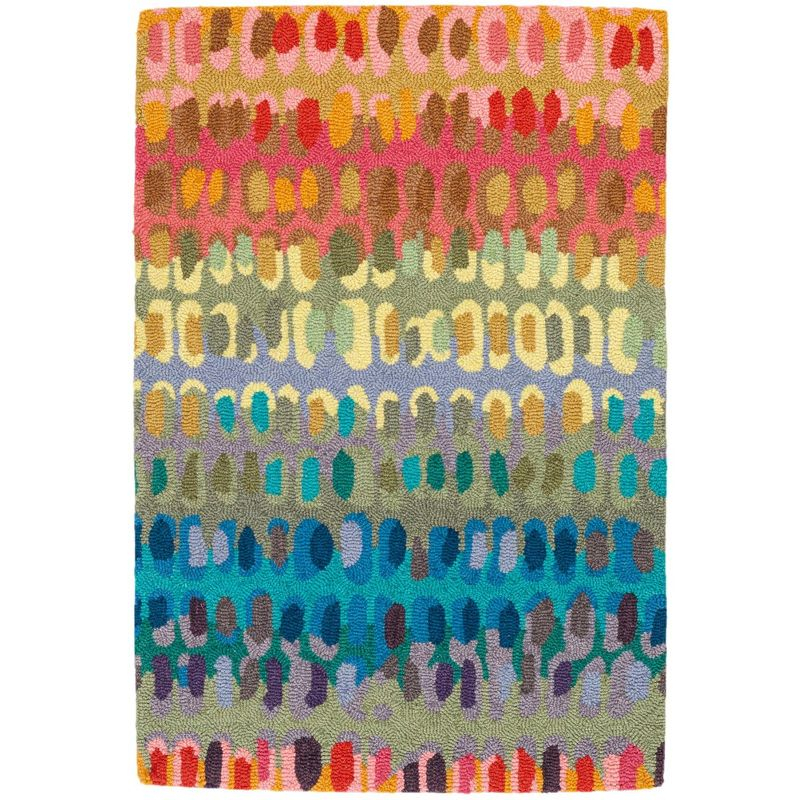 Paint Chip Multi Hand Micro Hooked Wool Rug