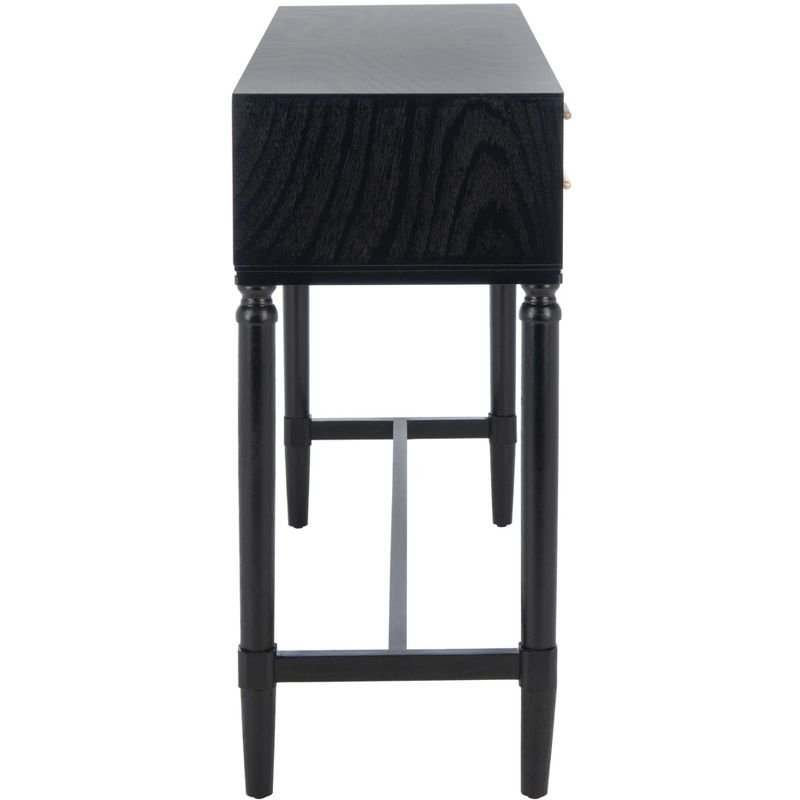 Estella 4 Drawer Console Table - Black - Safavieh
