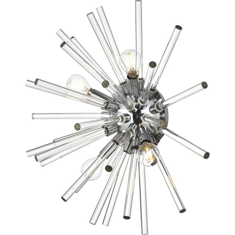 Elegant Lighting Sienna 18 inch crystal rod wall sconce in chrome
