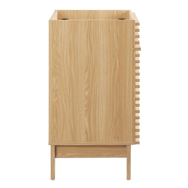 odway Render Modern Style Wood Bathroom Vanity Cabinet in Oak