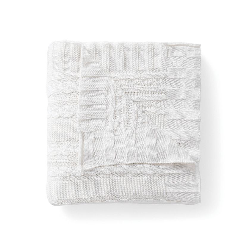 VCNY Dublin Cable Knit Throw Blanket, 50" x 70"