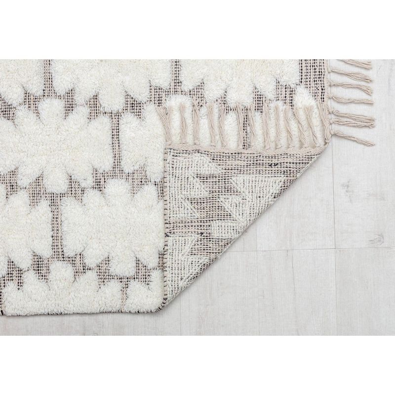 Rugs America Carter CR10A Bohemian Textured/Trellis Area Rug for Dining Room Rug Neutral Rug Living Room Rug Kitchen, 8'x10'
