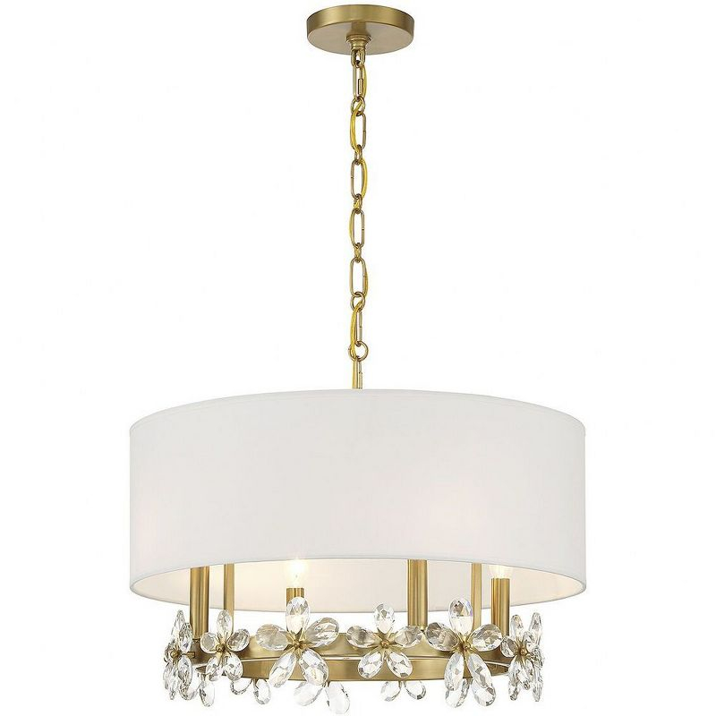 Savoy House Dahlia 4 - Light Pendant in  Warm Brass
