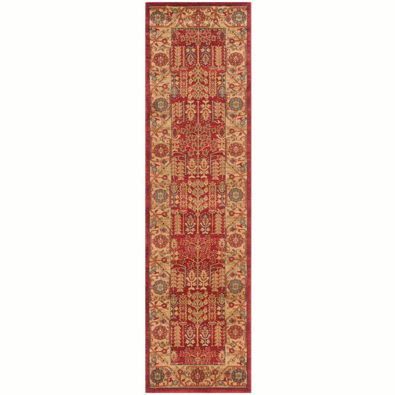 Mahal MAH697 Power Loomed Indoor Runner Rug - Red/Natural - 2'2"x8' - Safavieh.