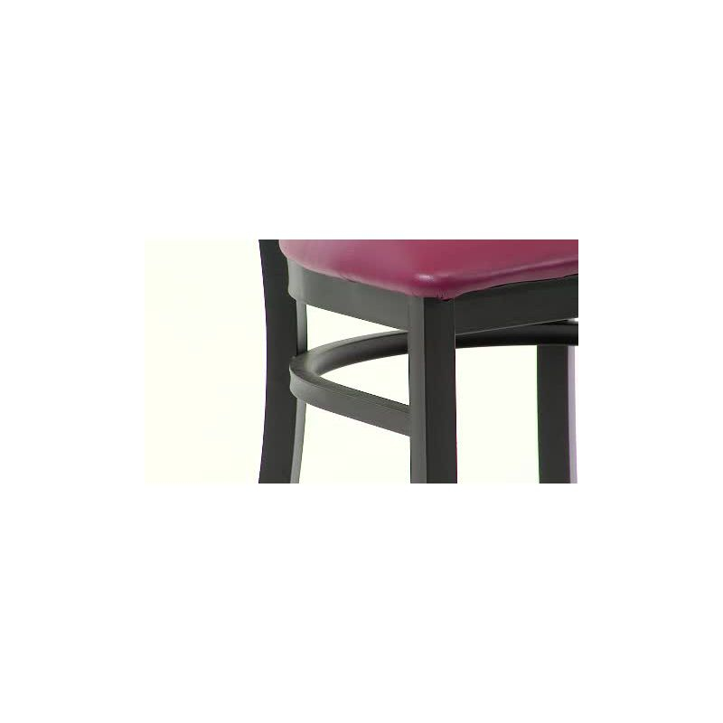 Flash Furniture HERCULES Series Black Vertical Back Metal Restaurant Barstool - Black Vinyl Seat