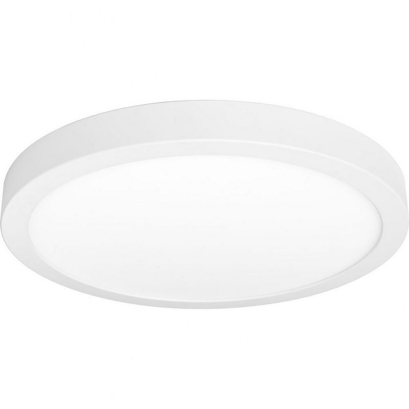 Progress Lighting Edgelit 1-Light Flush Mount, White, Plastic, 14" - Modern, Energy Efficient, Wet Rated, Title 24, ENERGY STAR