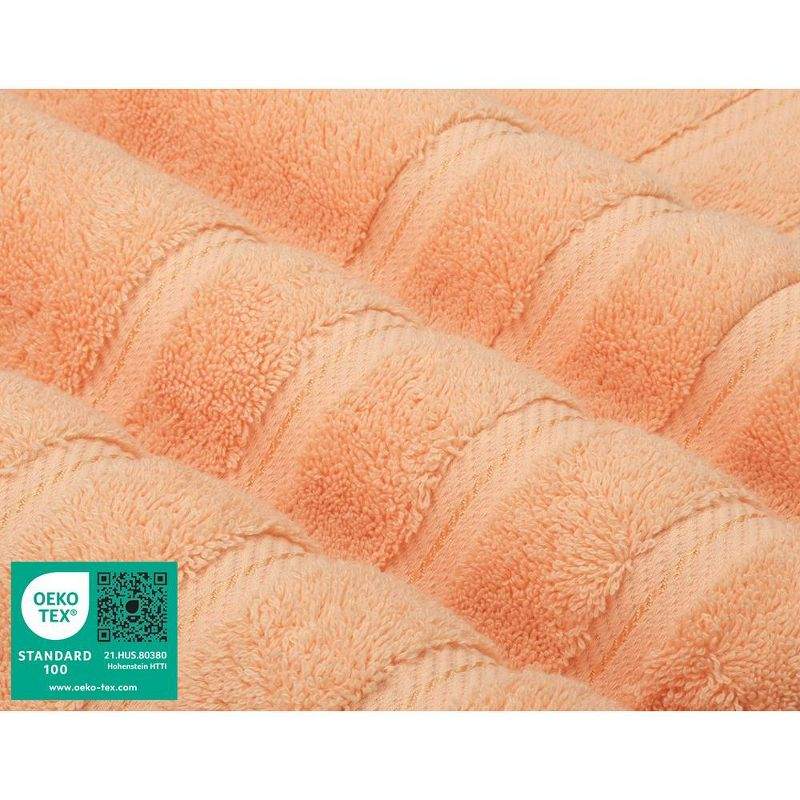 American Soft Linen 6 Piece Towel Set, 100% Cotton Bath Towels for Bathroom, Malibu Peach