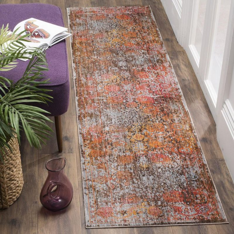 Vintage Persian VTP409 Power Loomed Indoor Runner Rug - Brown/Multi - 2'2"x12' - Safavieh.