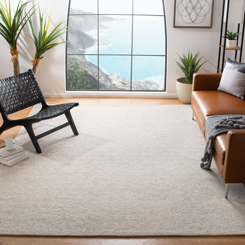 Micro-Loop MLP527 Hand Tufted Indoor Area Rug - Silver/Grey - 8'x10' - Safavieh