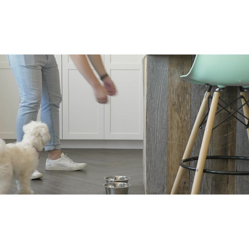 IRIS USA 69qt/17gal Airtight Pet Food Container with Casters and Scoop, Chrome