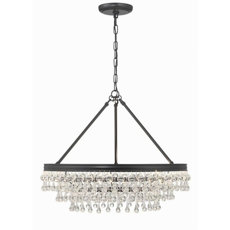 Crystorama Lighting Calypso 6 - Light Chandelier in  Matte Black