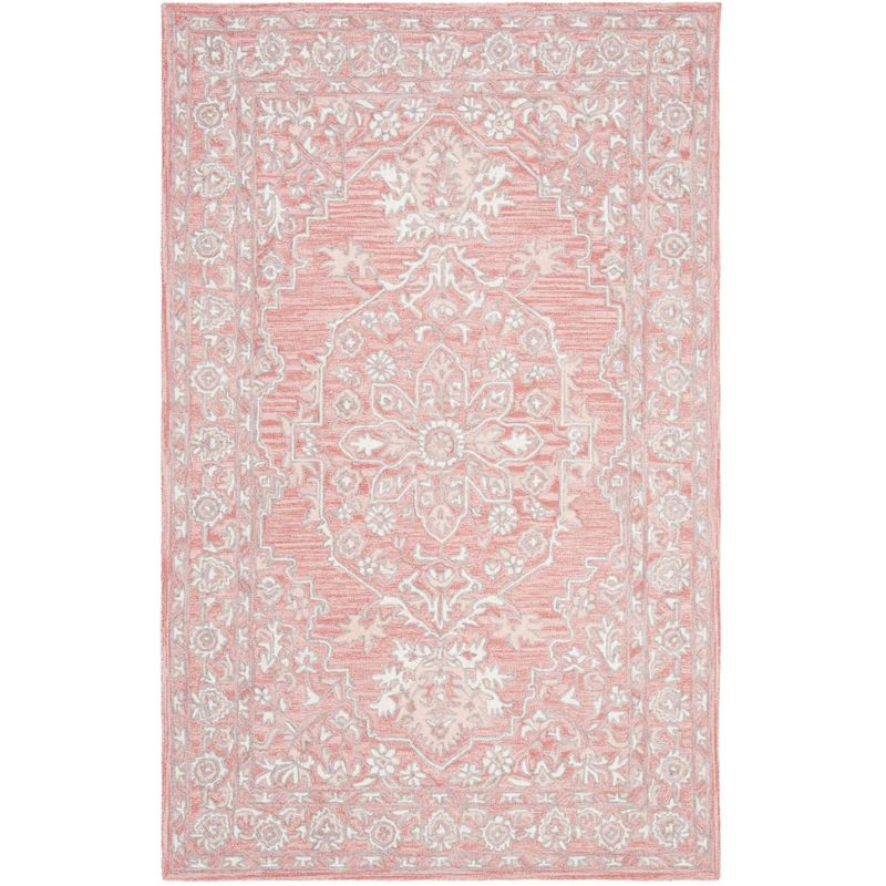 Micro-Loop MLP504 Hand Tufted Indoor Accent Rug - Pink/Ivory - 3'x5' - Safavieh