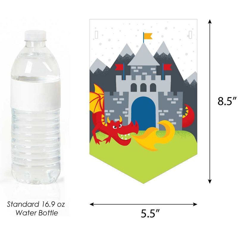 Big Dot of Happiness Calling All Knights and Dragons - Medieval Birthday Party Bunting Banner - Birthday Party Decorations - Happy Birthday