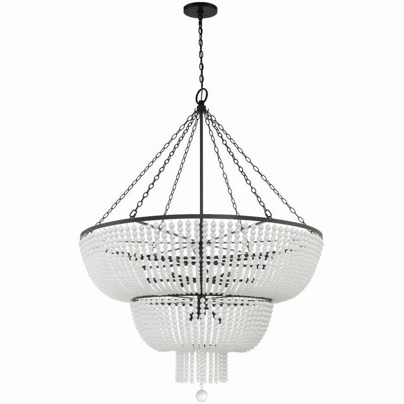 Crystorama Lighting Rylee 15 - Light Chandelier in  Matte Black