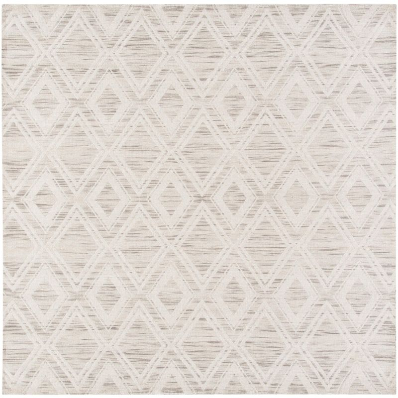 Marbella MRB312 Hand Loomed Indoor Area Rug - Light Brown/Ivory - 6'x6' - Safavieh