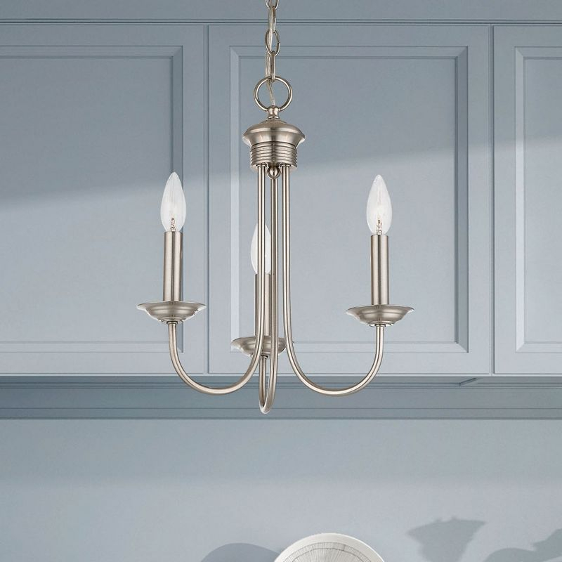 Livex Lighting Estate 3 - Light Chandelier in  Brushed Nickel