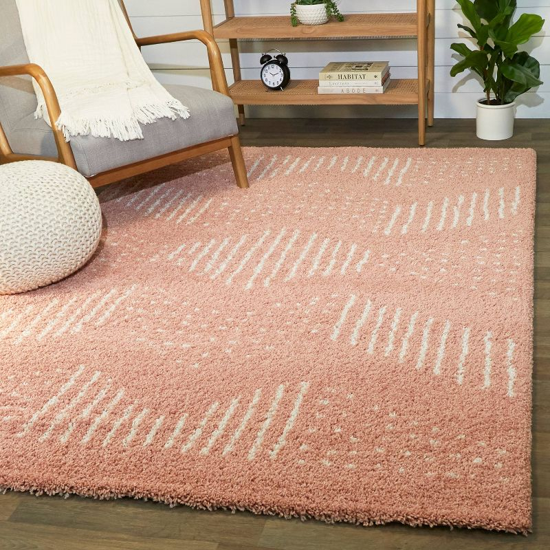5'3"x7' Kalpana Kids' Rug Pink - Balta Rugs: Geometric, Playroom, Bedroom, High Pile, UV & Stain Resistant