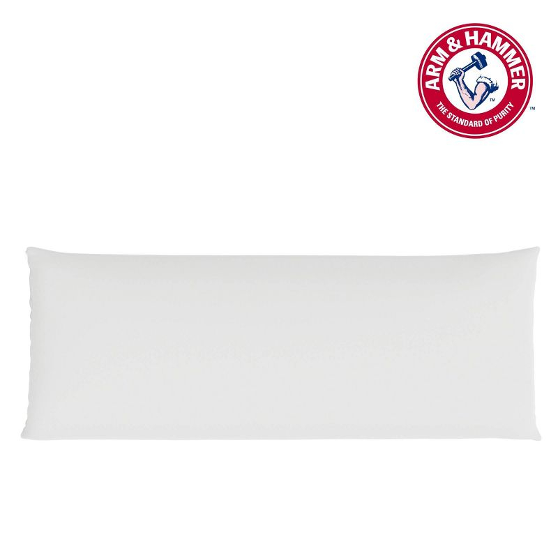 Arm & Hammer 20"x54" Cooling Comfort Zippered Body Pillow Cover White