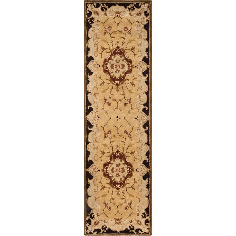 Classic CL234 Hand Tufted Runner Rug - Gold/Cola - 2'3"x12' - Safavieh.