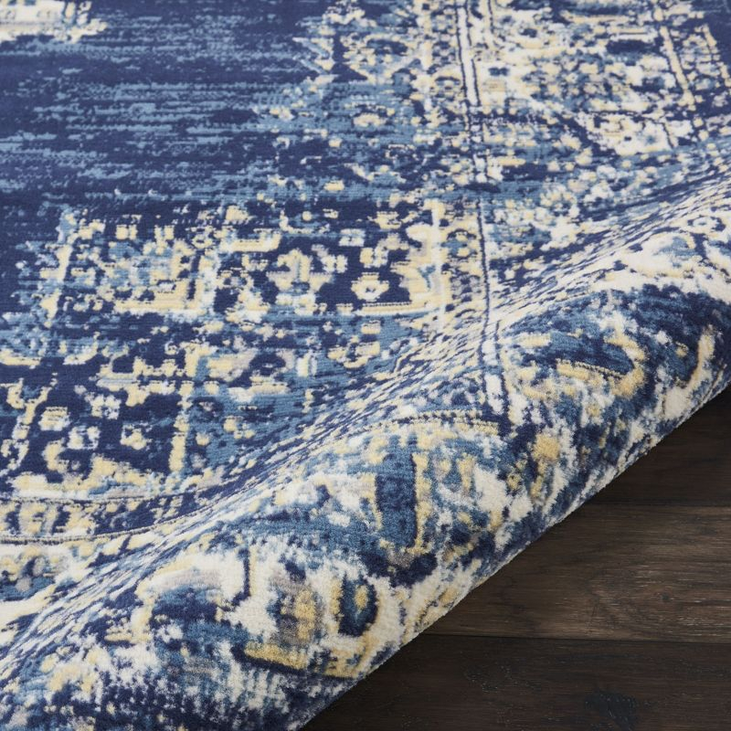 Nourison Grafix GRF14 Indoor only Area Rug - Navy Blue 2' x 4'