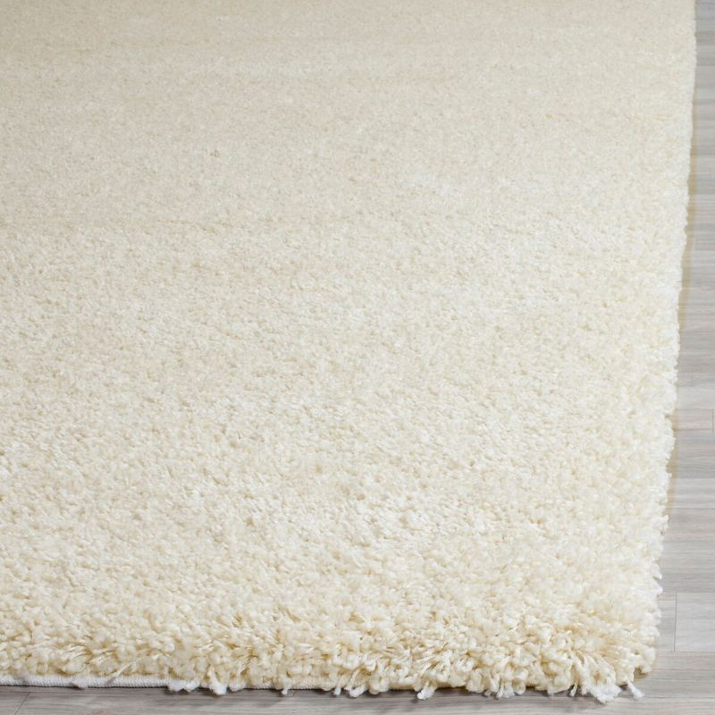 Santa Monica Shag SGN725 Power Loomed Indoor Area Rug - Ivory - 9'x12' - Safavieh
