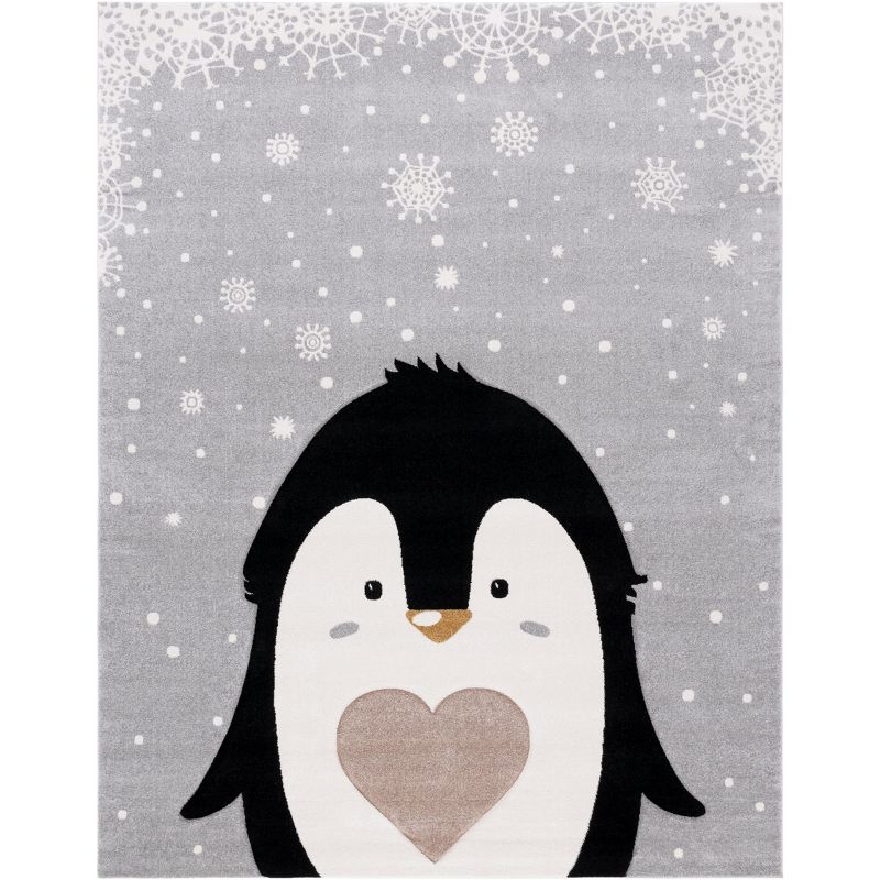 Carousel Kids CRK132 Power Loomed Area Rug - Light Gray/Black - 8'x10' - Safavieh.