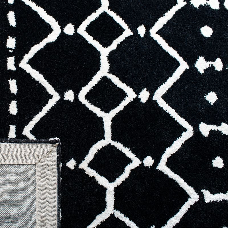 Himalaya HIM903 Handmade Area Rug - 6'x6' - Black/Ivory - Safavieh